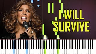 I Will Survive  Gloria Gaynor Synthesia Piano Tutorial [upl. by Sanez824]