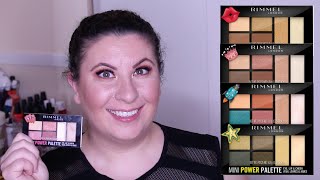 NEW RIMMEL MINI POWER PALETTE REVIEW  TRYON amp FIRST IMPRESSIONS [upl. by Nosnarb]