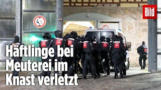 Gefängnismeuterei Polizei stürmt Knast in Thüringen  JVA Untermaßfeld [upl. by Memory]