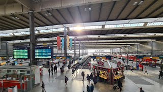 4k München Hauptbahnhof Walking Tour [upl. by Odrarej]