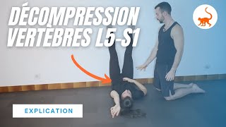 Stretching de Décompression des vertèbres lombaires L5S1  explications [upl. by Eerdua]