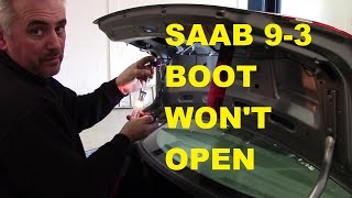 Saab 93 Boot Trunk wont open [upl. by Tamah275]